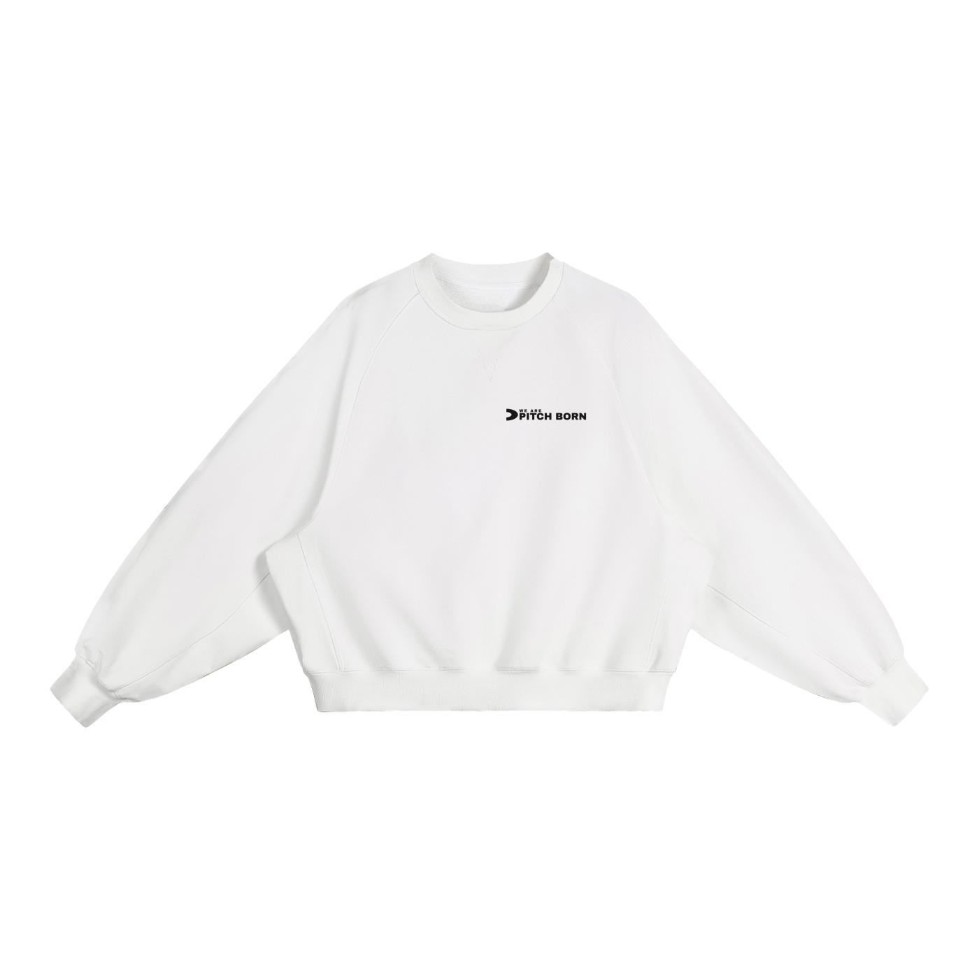 White Essential Heavyweight Dolman Sleeve Boxy Sweatshirt