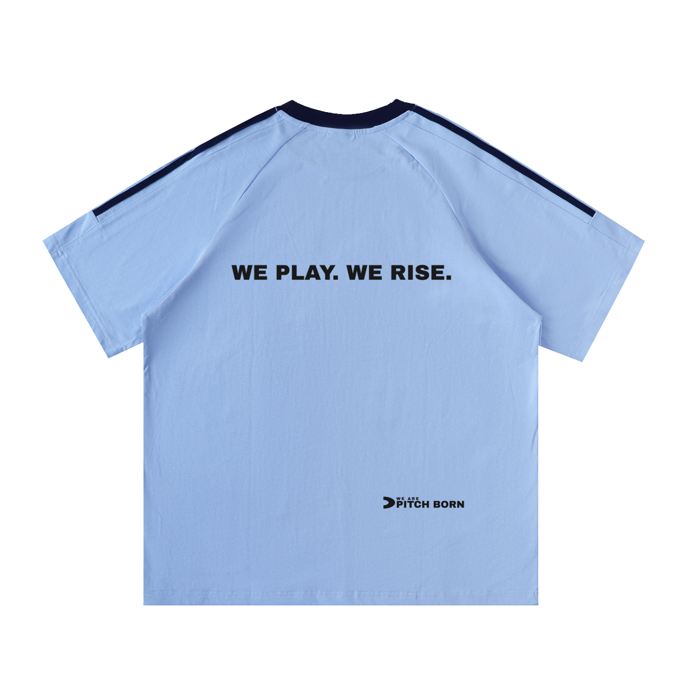 Contrast Tape Crewneck Cotton T-Shirt