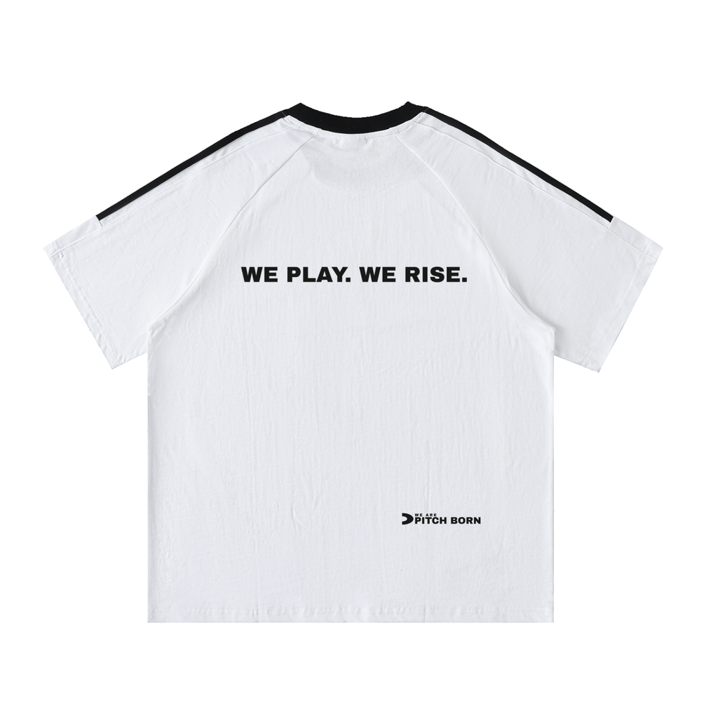 Contrast Tape Crewneck Cotton T-Shirt