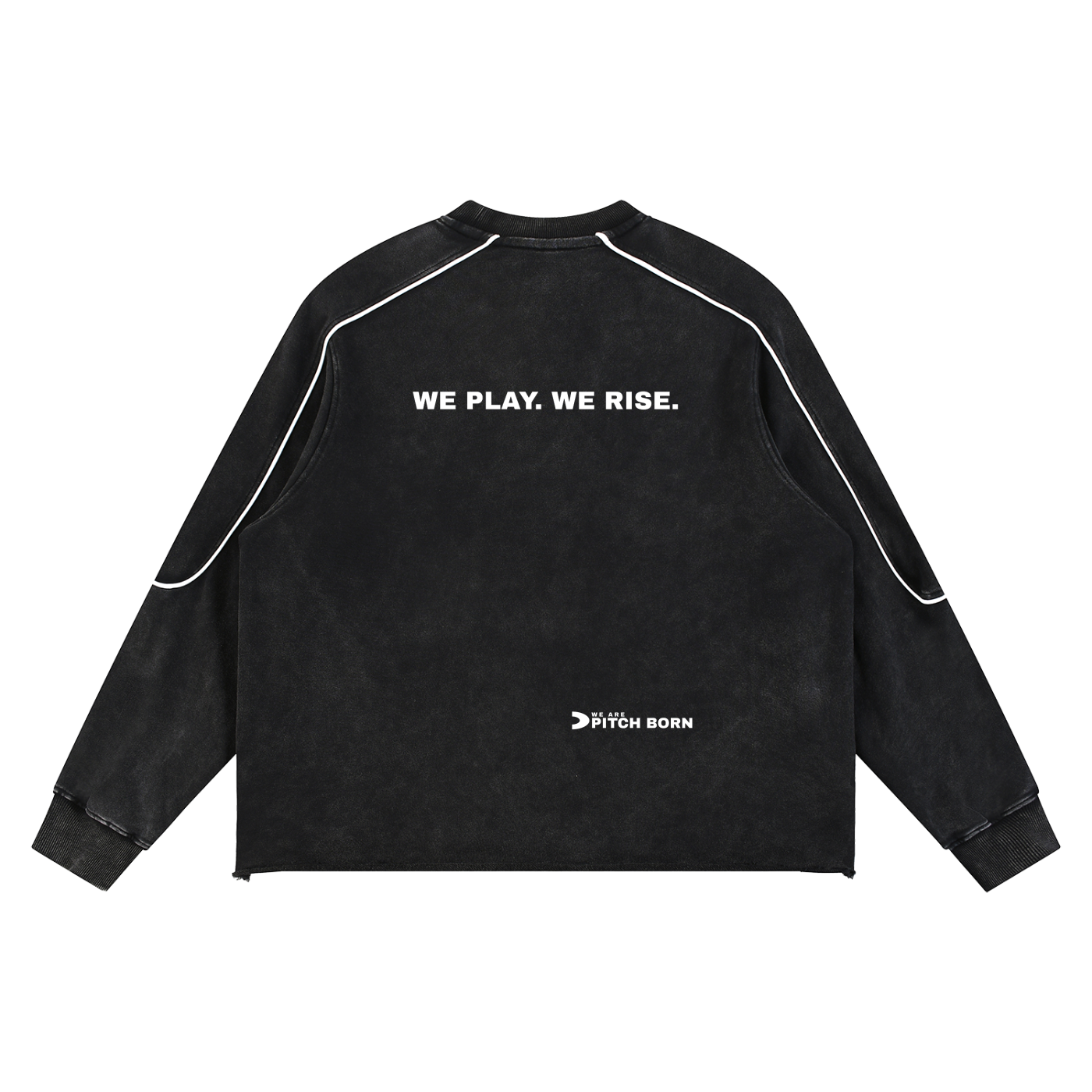 Mineral Wash Piping Raw Hem Sweatshirt