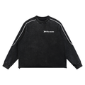 Mineral Wash Piping Raw Hem Sweatshirt