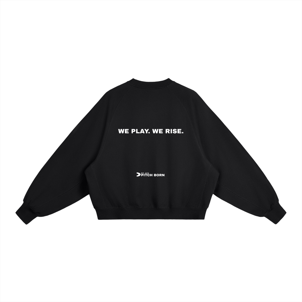 Black Essential Heavyweight Dolman Sleeve Boxy Sweatshirt