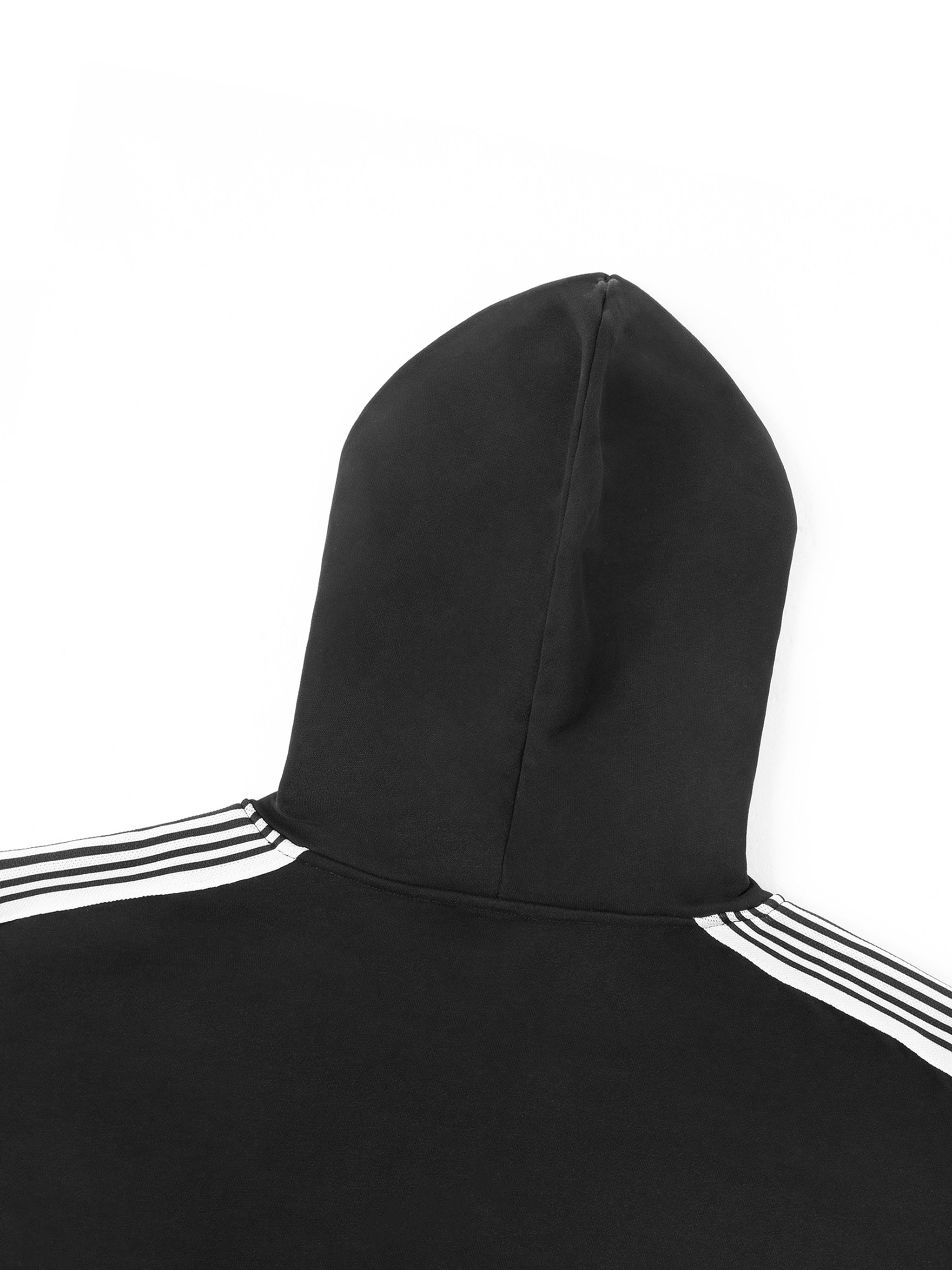 Green With White Side Stripe Drop-Shoulder Hoodie