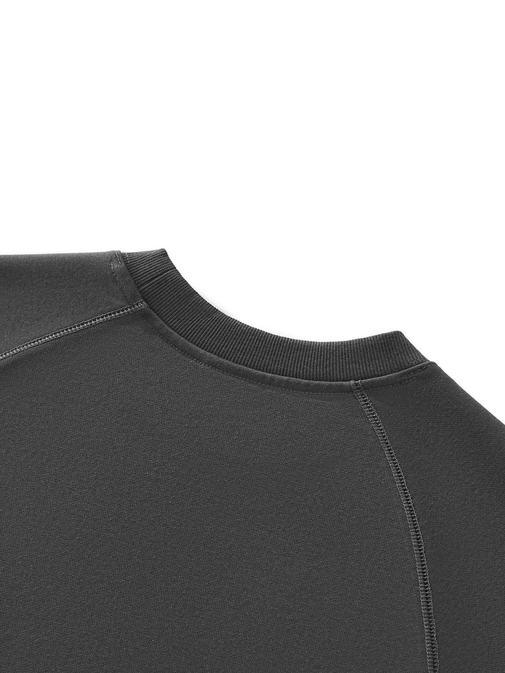 White Essential Heavyweight Dolman Sleeve Boxy Sweatshirt
