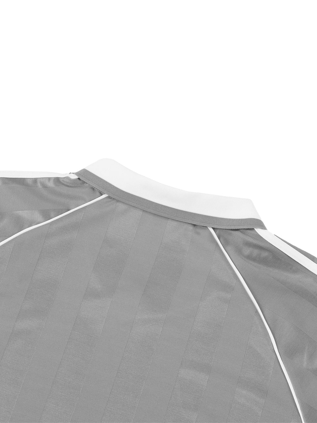 Green with White Detail Shadow Stripe Collared Football Top