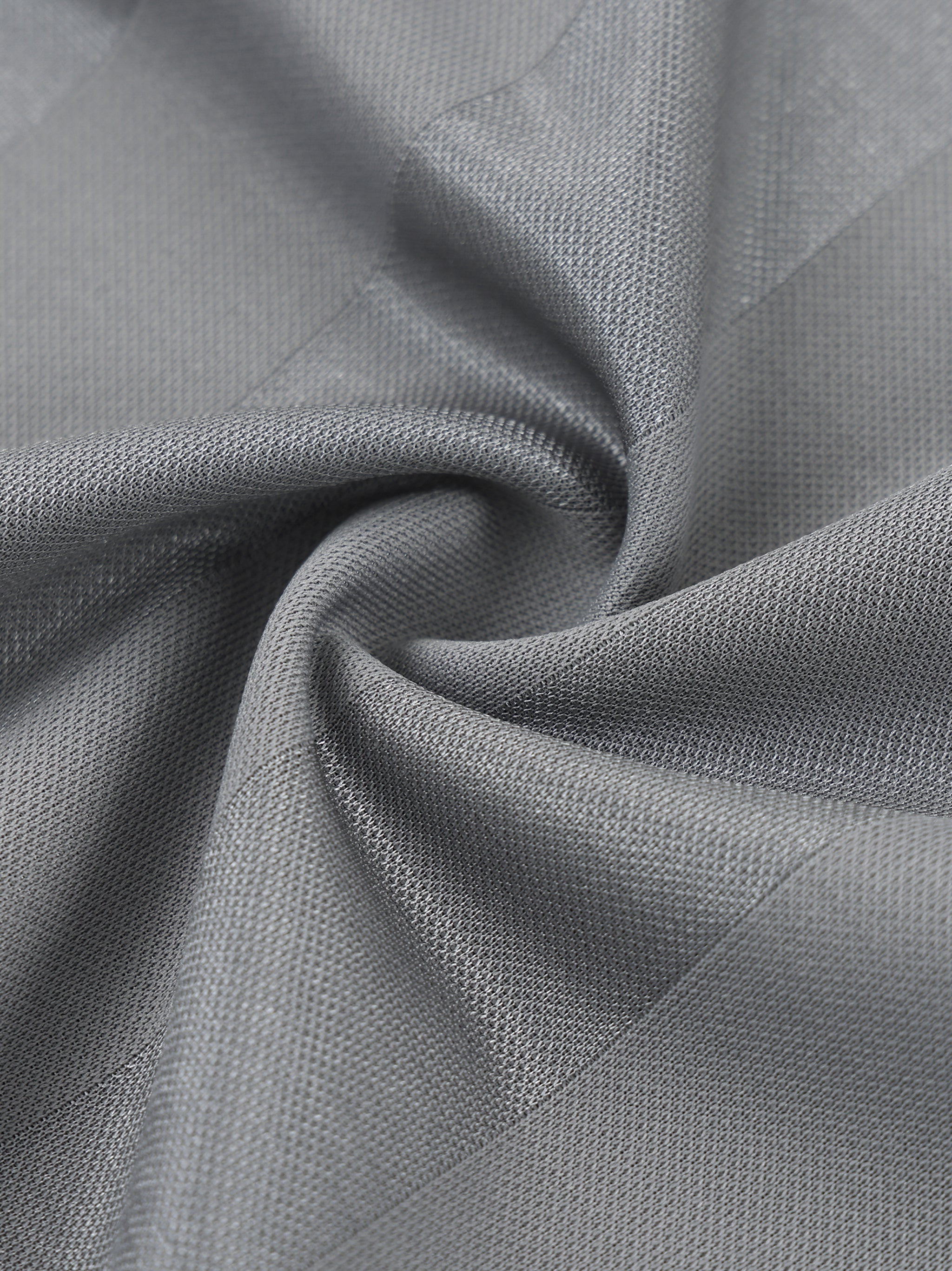 Grey With White Detail Shadow Stripe Collared Football Top